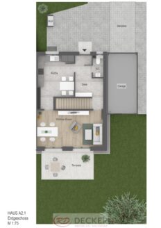 Moderne DHH in Holzbauweise mit Garten