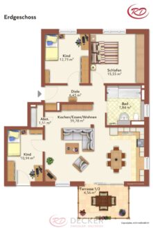 Moderne 4-Zimmer-Wohnung in Dorfen mit traumhafter Terrasse!